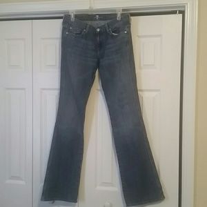 Size 27for all mankind 1 inch pocket jeans. Flare